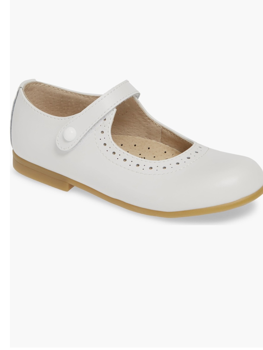 FOOTMATES Emma Mary Jane White Girls Shoes Church Easter